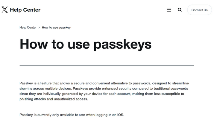 平南苹果维修店铺分享iOS用户如何通过通行密钥(Passkey)登录 