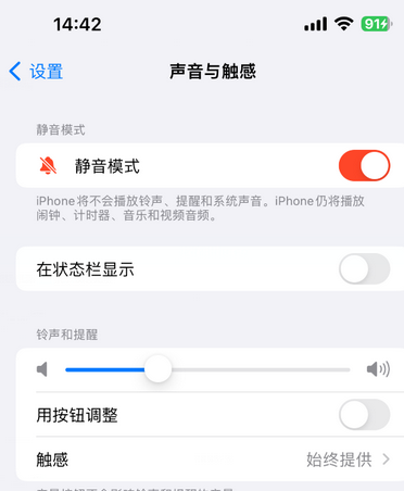 平南苹果15Pro维修网点分享iPhone15Pro系列机型中隐藏静音图标 